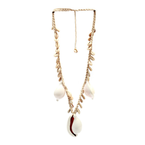 Le Collier Big White Cowrie Shell