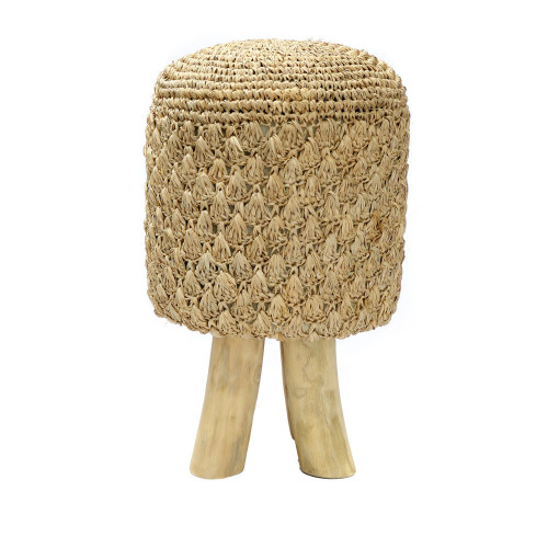 Le Tabouret Raffia Tressed