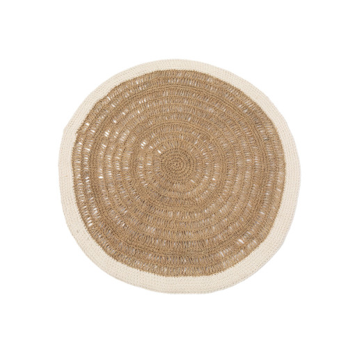 Le Tapis Rond Seagrass & Coton