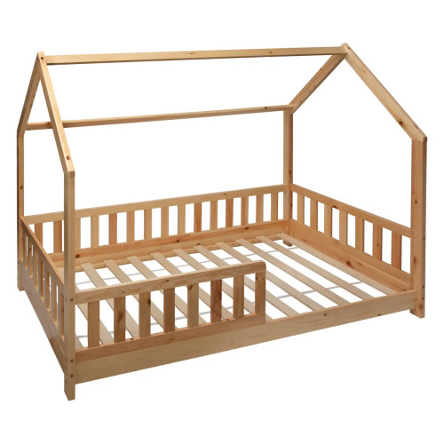 Lit cabane enfant "Bosco" bois 90x190cm