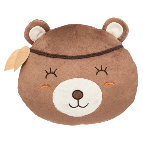 Coussin enfant ours marron