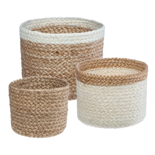 Lot de 3 paniers petits modèles "Seagrass"