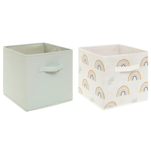 2 bacs rangements enfant "arc-en-ciel"